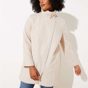 *NWT* LOFT Herringbone Moto Coat